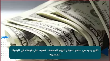 تغير جديد في سعر الدولار اليوم الجمعة.. تعرف على قيمته في البنوك المصرية